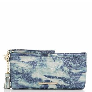 NWT Brahmin Kayla Wristlet Chambray Blue
